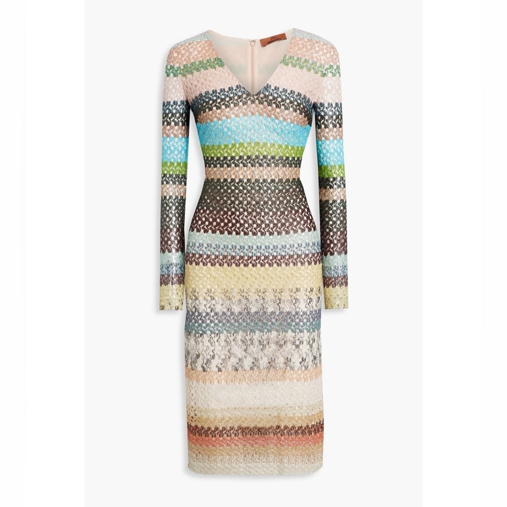 New Missoni Metallic Knit Dress